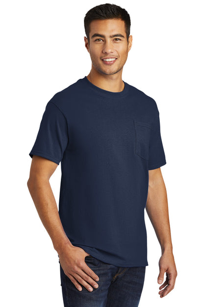 Navy Port & Co Tall Essential Pocket Tee. PC61PT plain