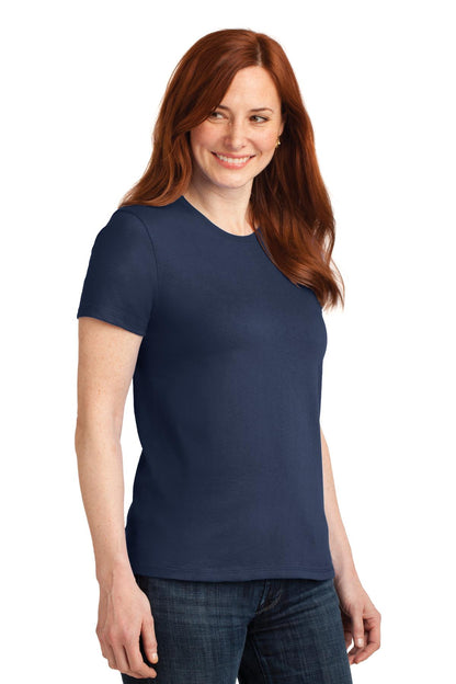 Navy Port & Co Women's Core Blend Tee. LPC55 plain