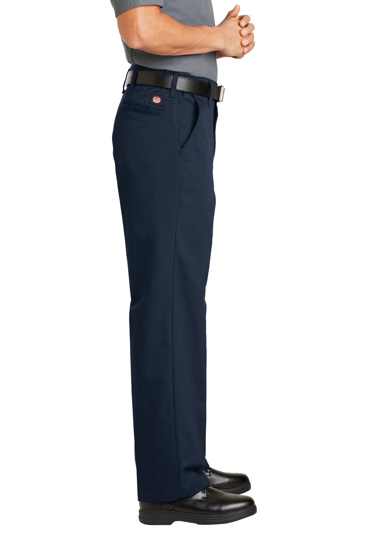 Navy Red Kap Elastic Insert Pant. PT60 plain