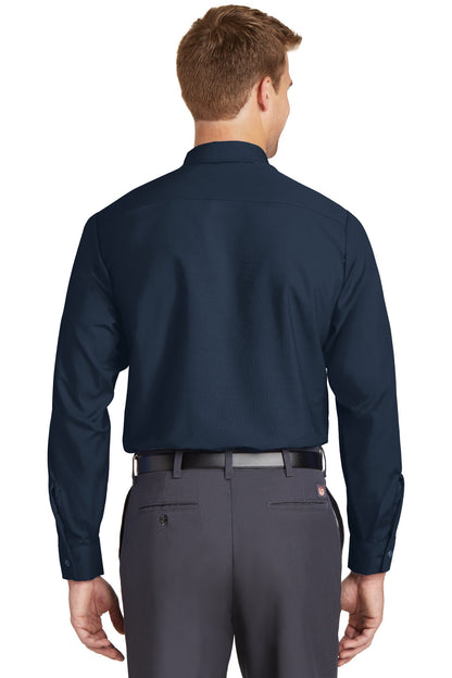 Navy Red Kap Long Sleeve Industrial Work Shirt. SP14 plain