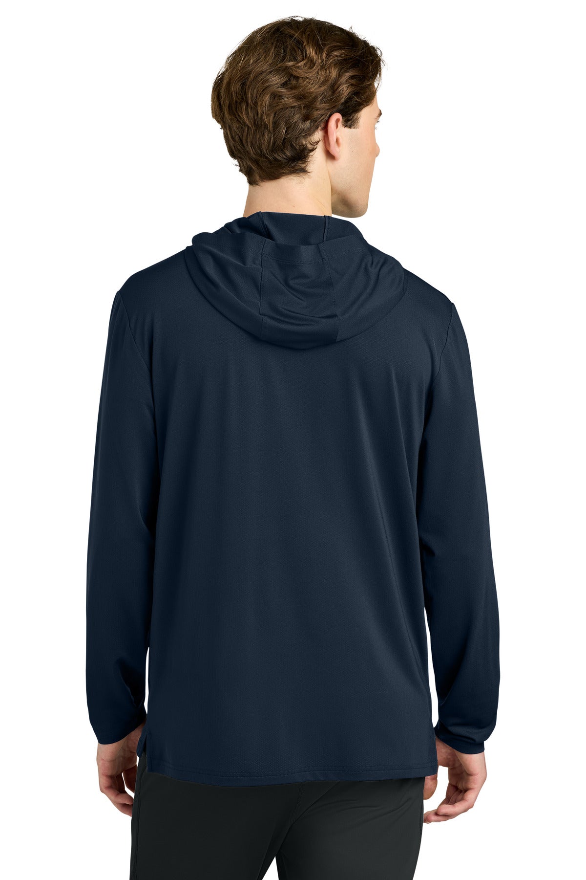 Navy Richardson Clutch Long Sleeve Hoodie RA7110LSH plain