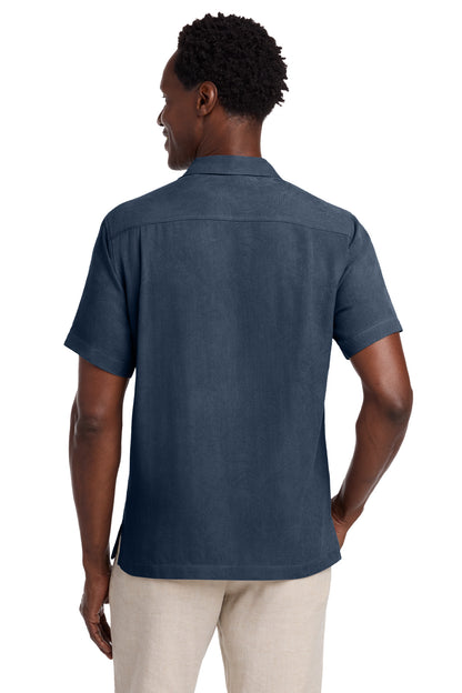 Navy Tommy Bahama Tropic Isles Short Sleeve Shirt ST325384TB plain