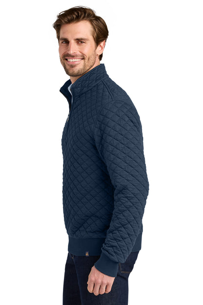NavyBlazer Brooks Brothers Diamond Quilt 1/4-Zip BB18212 plain