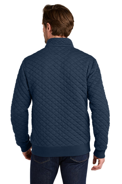 NavyBlazer Brooks Brothers Diamond Quilt 1/4-Zip BB18212 plain