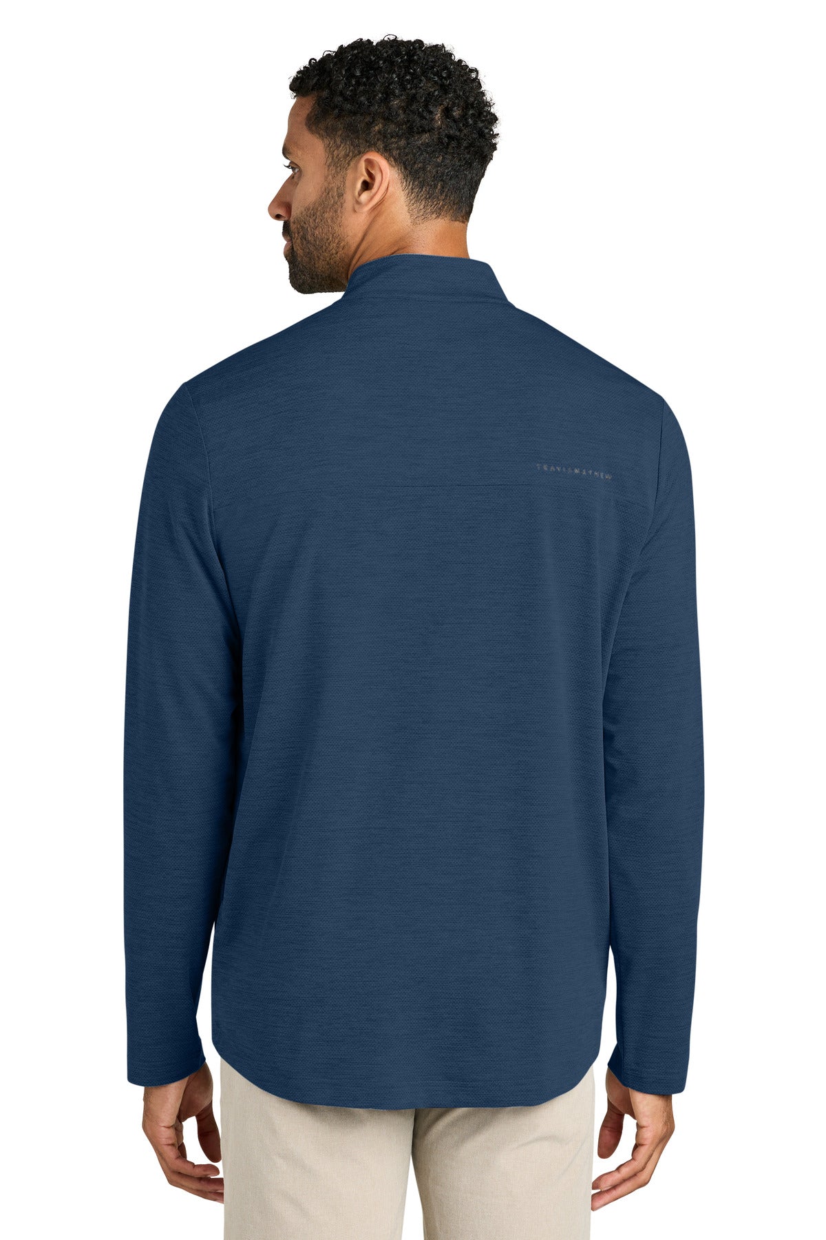 NavyHthr TravisMathew Onward 1/4-Zip TMA42775 plain