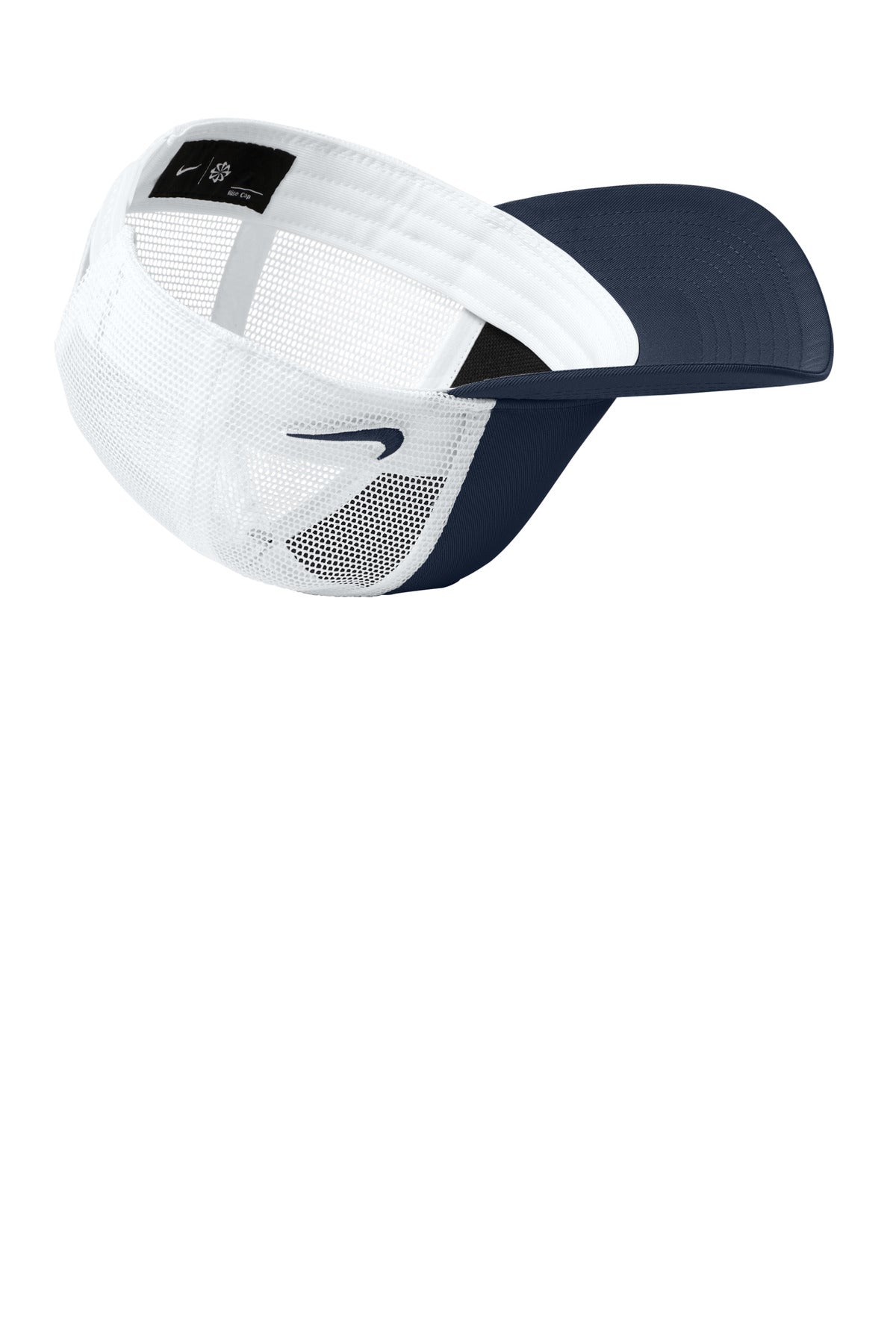 Navy/White Nike Snapback Mesh Trucker Cap NKFN9893