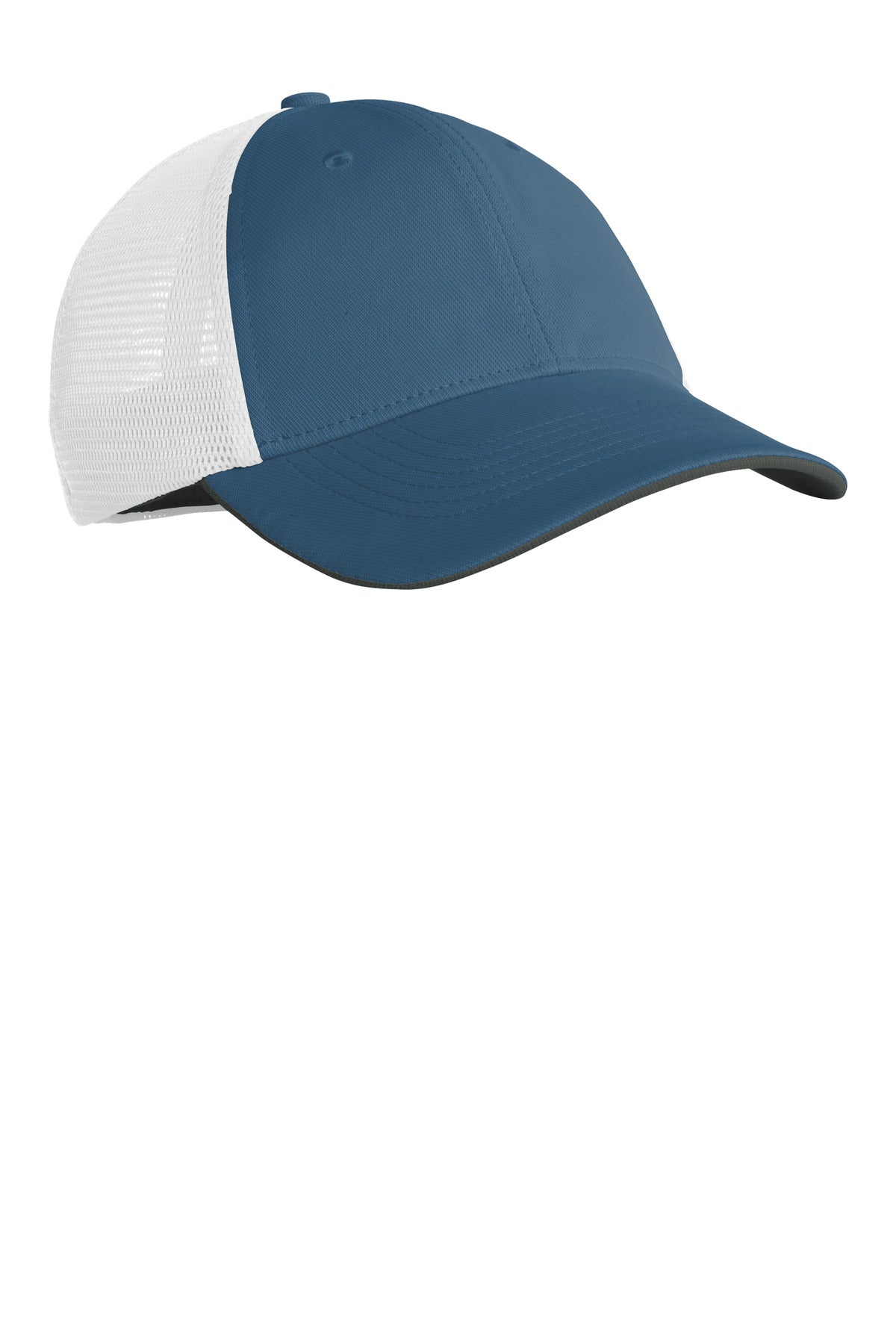 Navy/White Nike Stretch-to-Fit Mesh Back Cap NKFB6448 plain