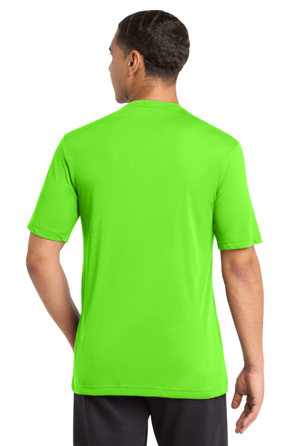 Neon Green Sport-Tek PosiCharge Competitor Cotton Touch Tee. ST450 plain