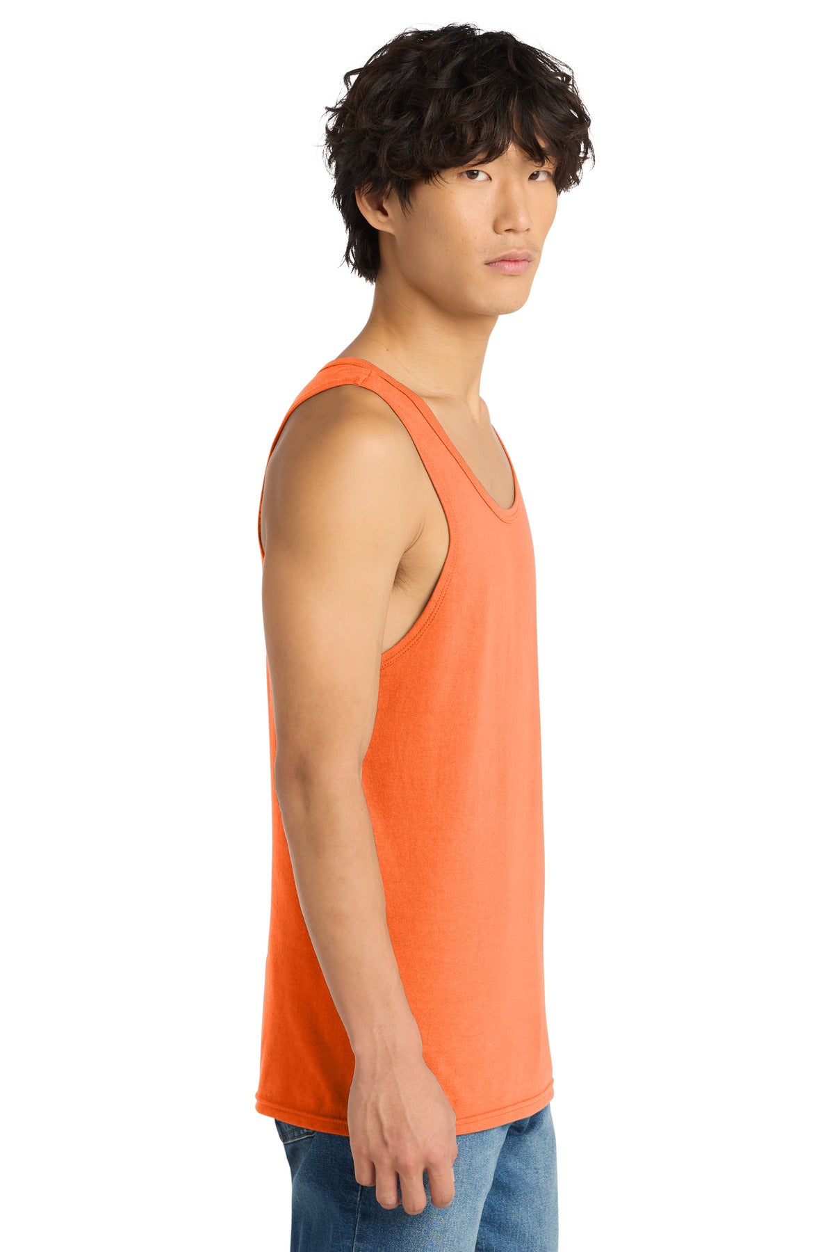 Neon Orange District The Concert Tank . DT5300 plain