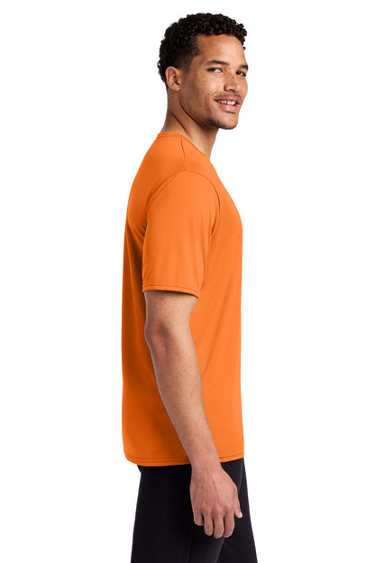 Neon Orange Port & Co Performance Tee. PC380 plain