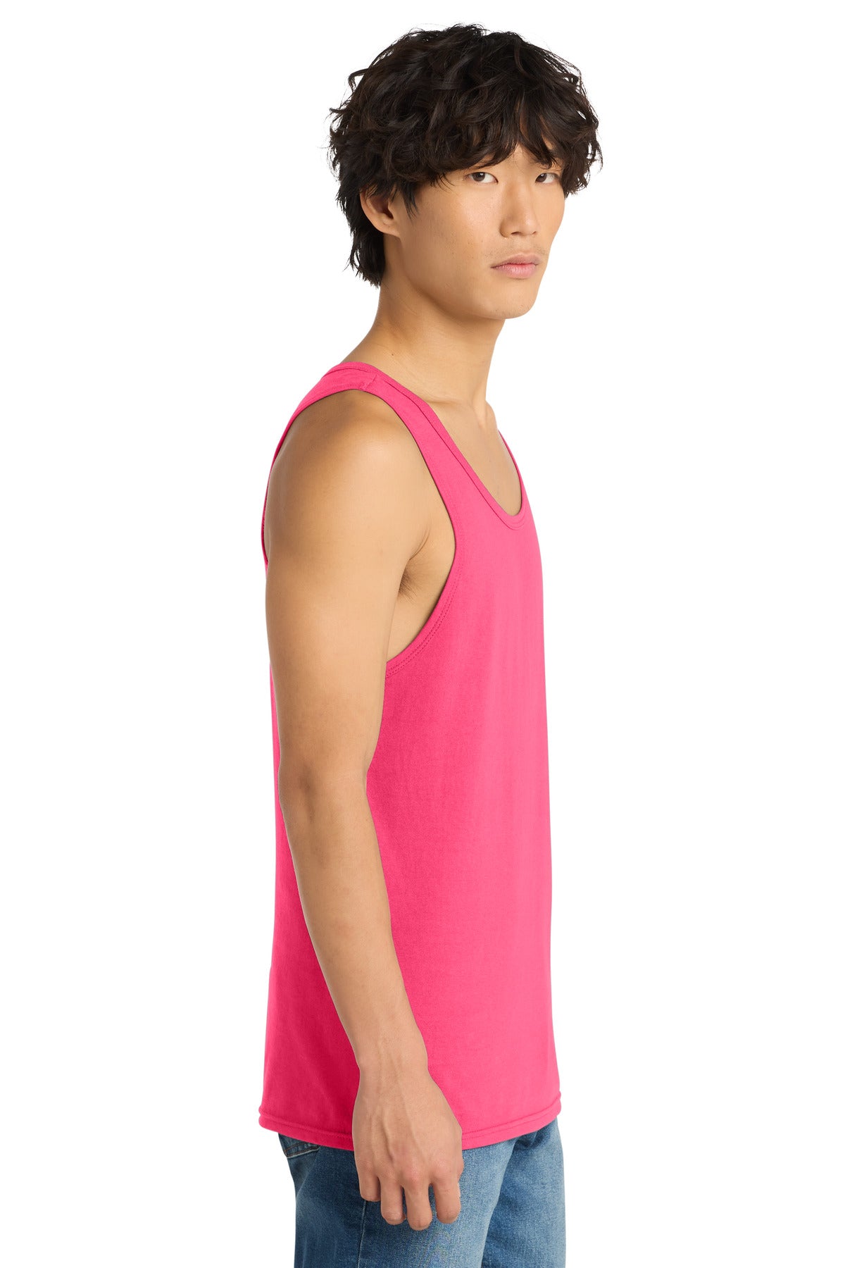 Neon Pink District The Concert Tank . DT5300 plain