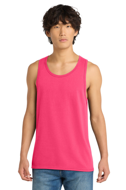 Neon Pink District The Concert Tank . DT5300 plain