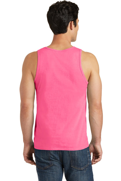 Neon Pink Port & Co Beach Wash Garment-Dyed Tank. PC099TT plain