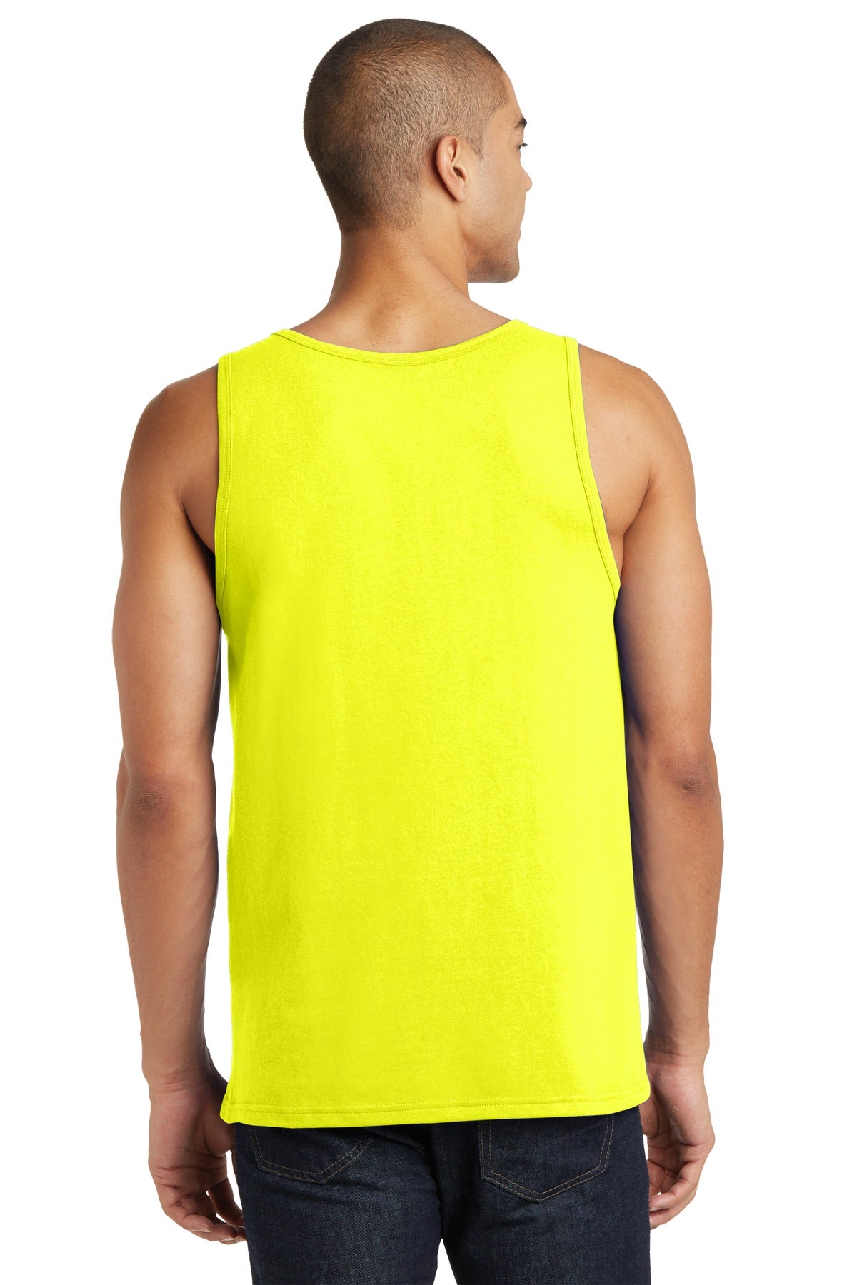 Neon Yellow District The Concert Tank . DT5300 plain