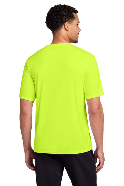 Neon Yellow Port & Co Performance Tee. PC380 plain