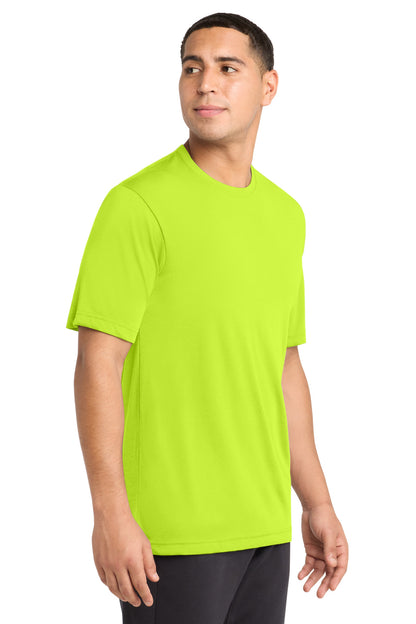 Neon Yellow Sport-Tek PosiCharge Competitor Cotton Touch Tee. ST450 plain