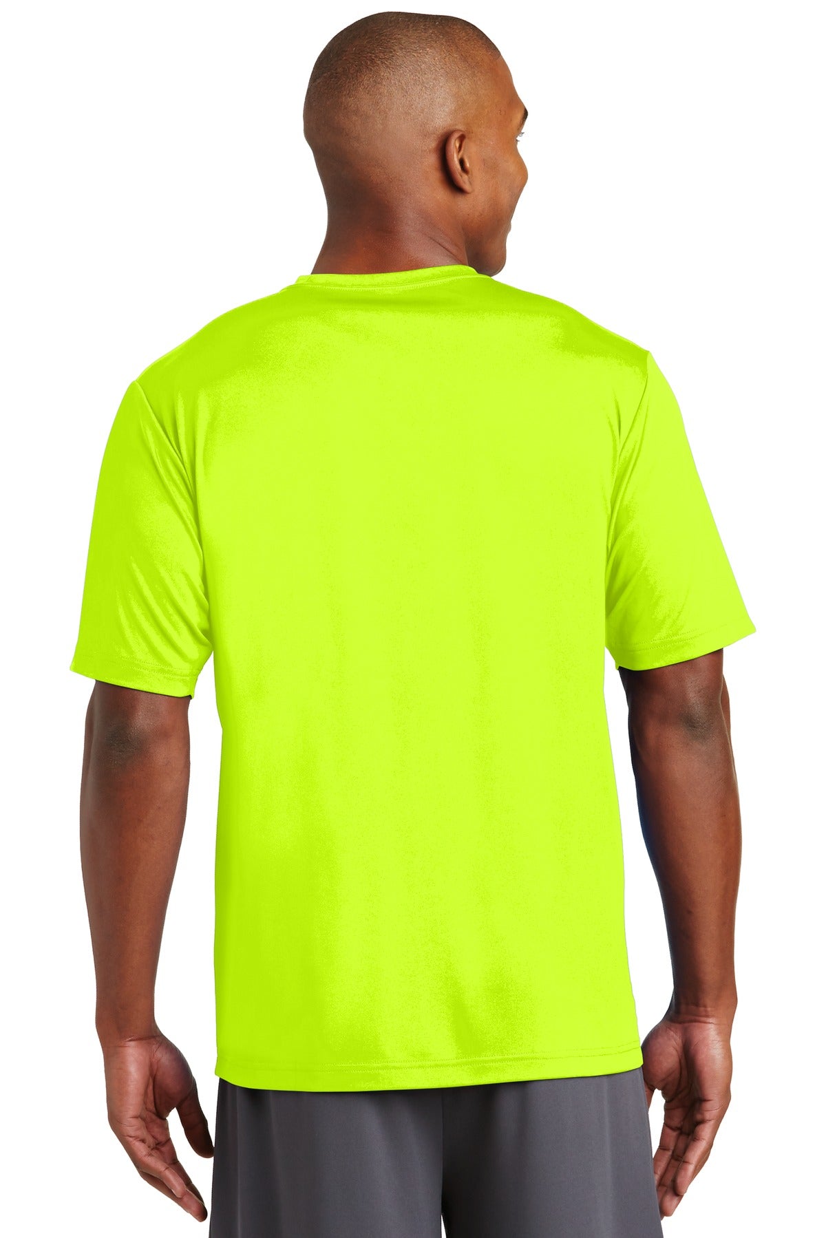 Neon Yellow Sport-Tek PosiCharge Tough Tee . ST320 plain