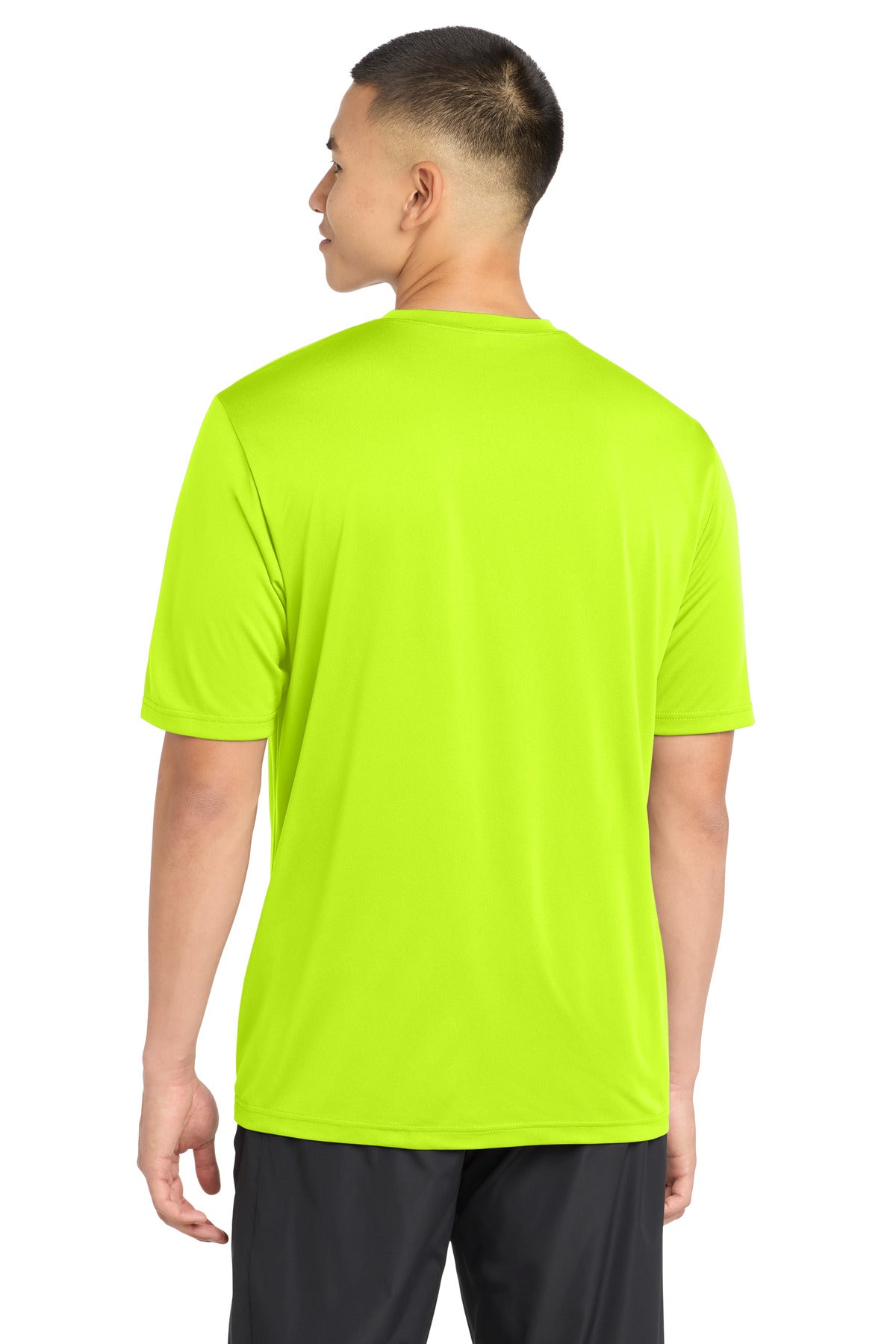Neon Yellow Sport-Tek PosiCharge Tough Tee . ST320 plain