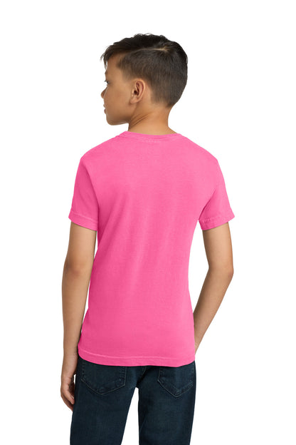 NeonPink COMFORT COLORS Youth Heavyweight Ring Spun Tee. 9018 plain