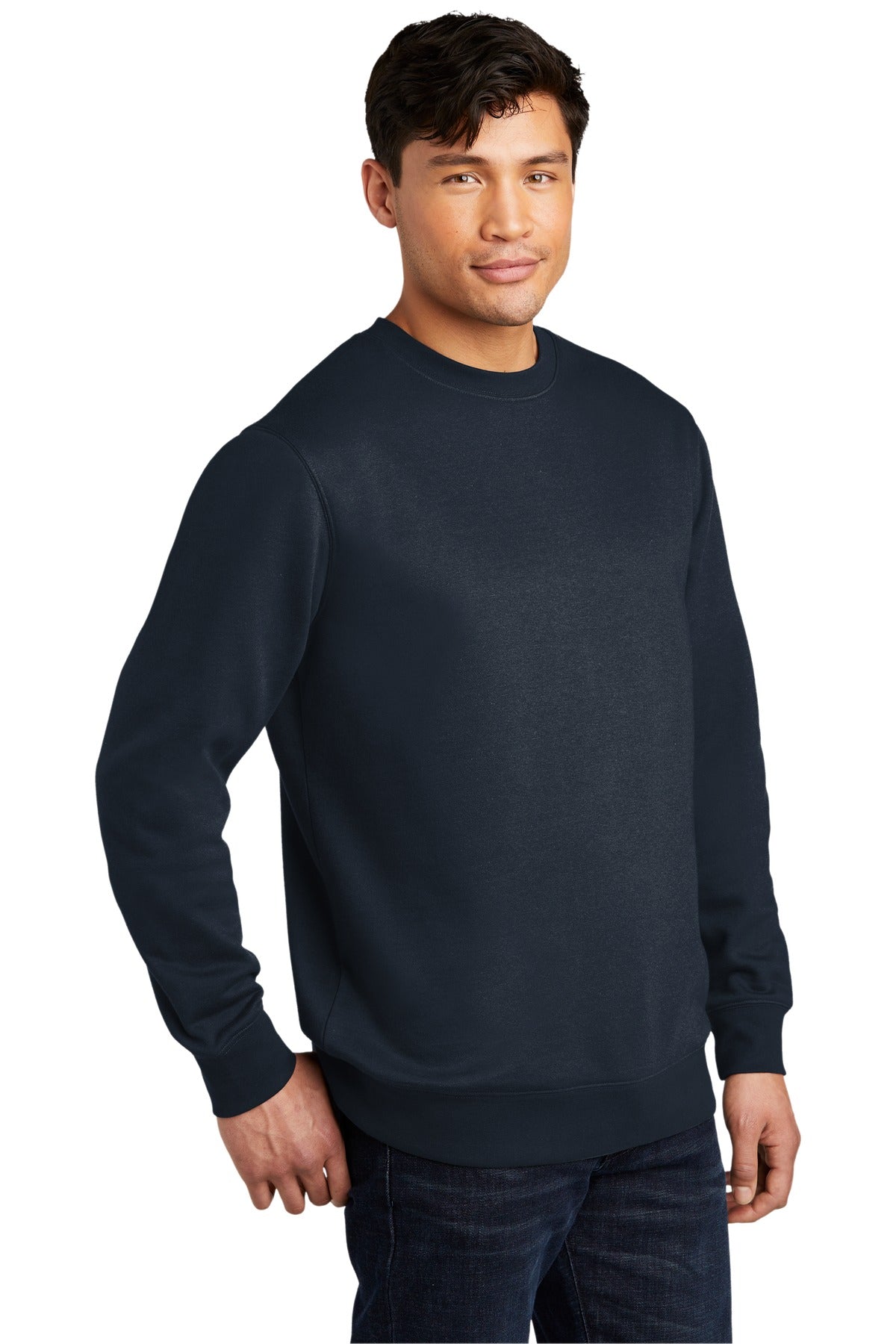 New Navy District V.I.T. Fleece Crew DT6104 plain