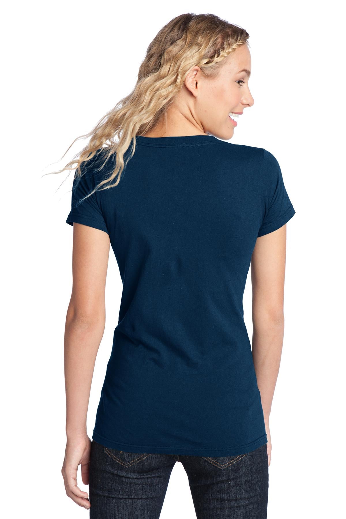 New Navy District Women's Fitted The Concert Tee DT5001 plain