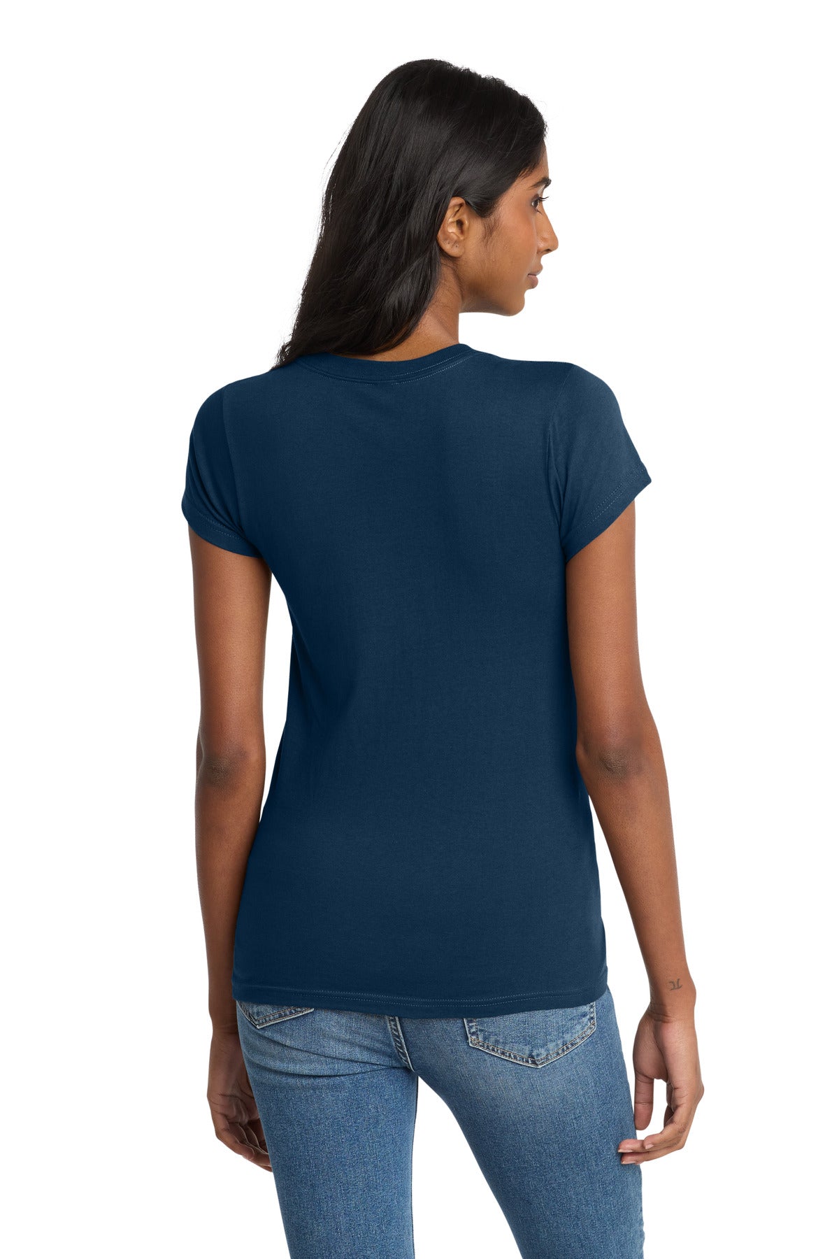 New Navy District Women's Fitted The Concert Tee DT5001 plain