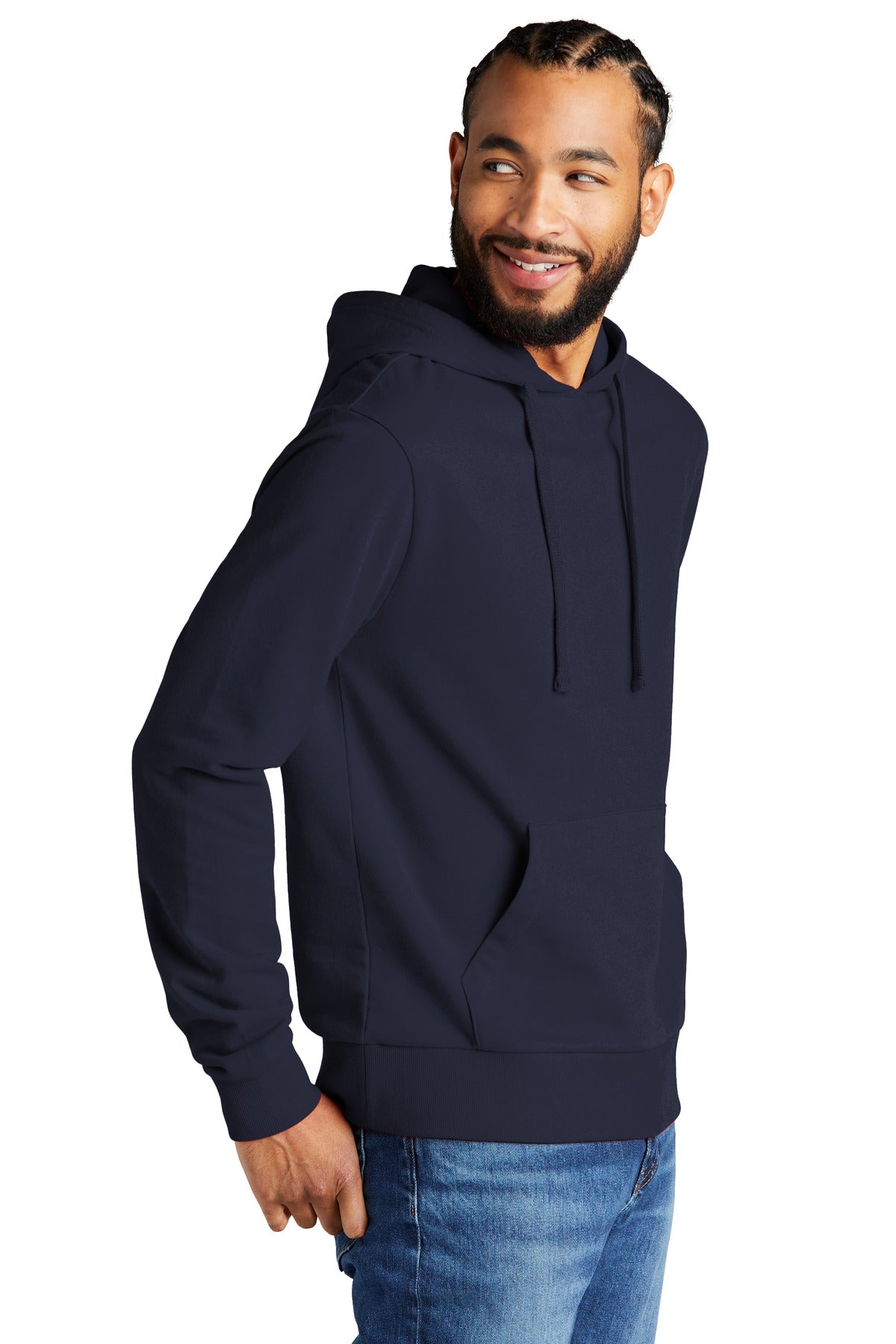 NghtSkyNvy Allmade Unisex Organic French Terry Pullover Hoodie AL4000 plain