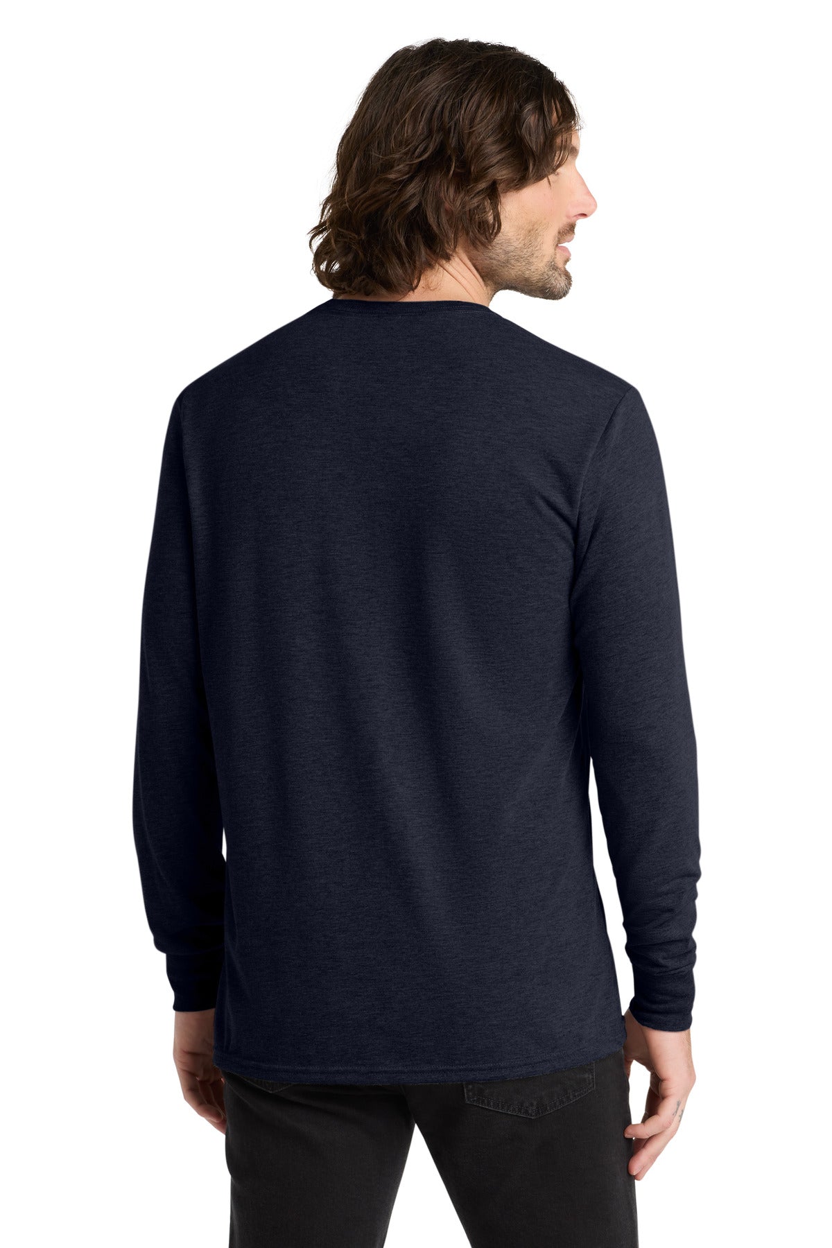 NghtSkyNvy Allmade Unisex Tri-Blend Long Sleeve Tee AL6004 plain