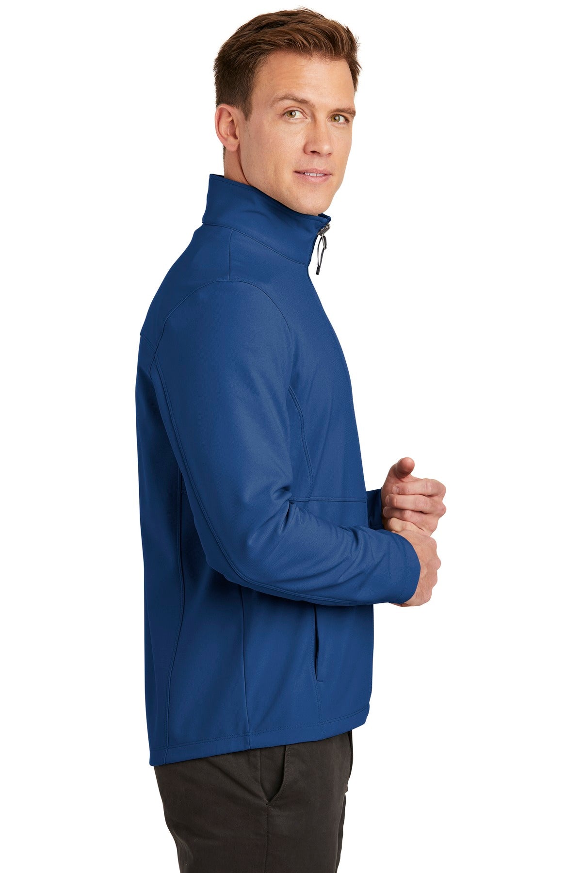 Night Sky Blue Port Authority Collective Soft Shell Jacket. J901 plain