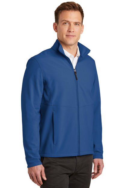 Night Sky Blue Port Authority Collective Soft Shell Jacket. J901 plain