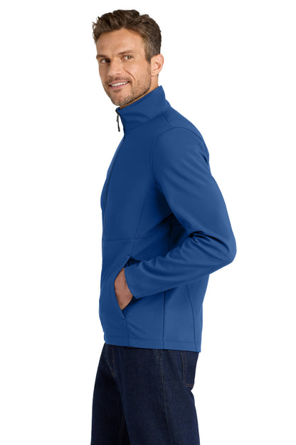 Night Sky Blue Port Authority Collective Soft Shell Jacket. J901 plain