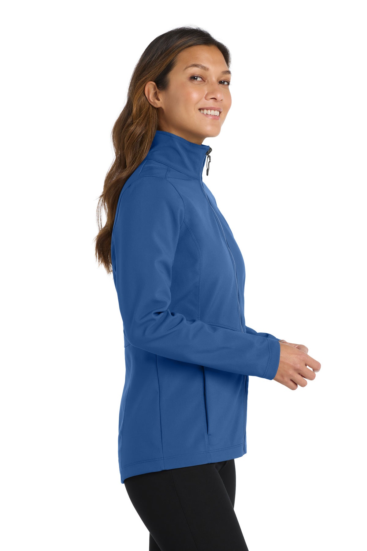 Night Sky Blue Port Authority Women's Collective Soft Shell Jacket. L901 plain