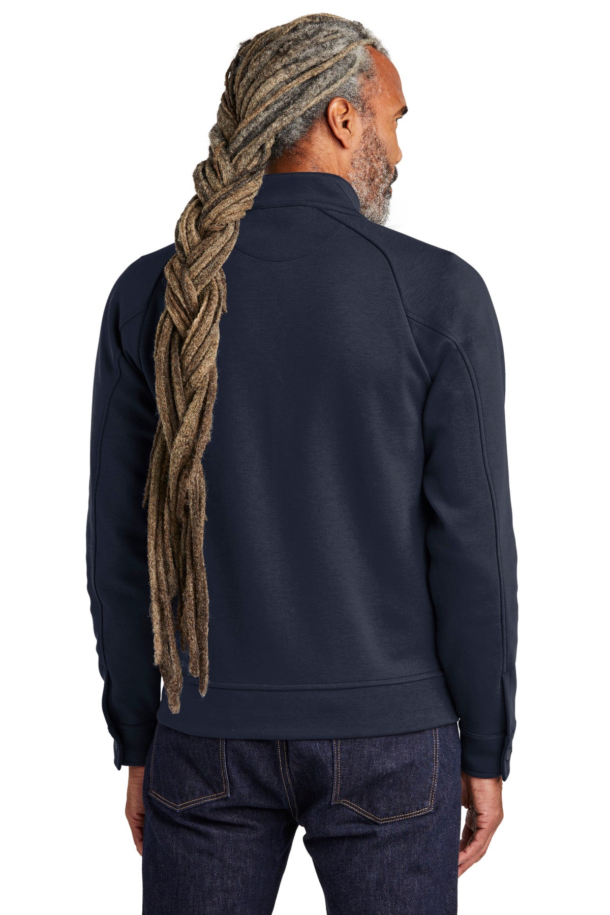 NightNavy Brooks Brothers Double-Knit Full-Zip BB18210 plain