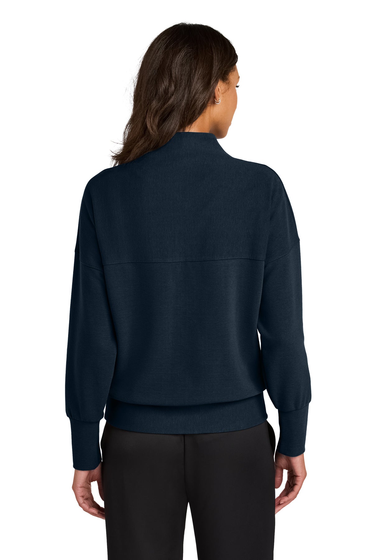 NightNavy Mercer+Mettle Women's Linear Texture 1/4-Zip MM3041 plain
