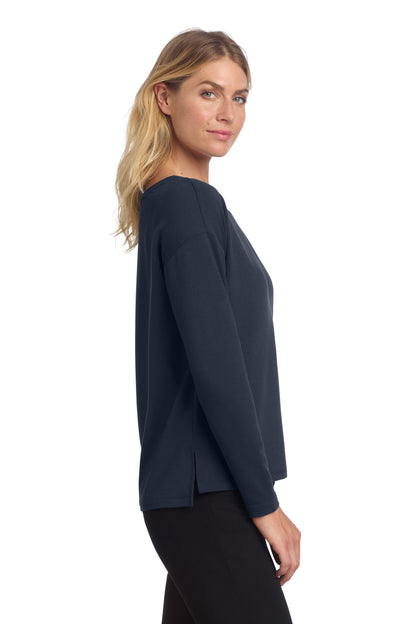 NightNavy Mercer+Mettle Women's Stretch Drop Shoulder Pullover MM3013 plain