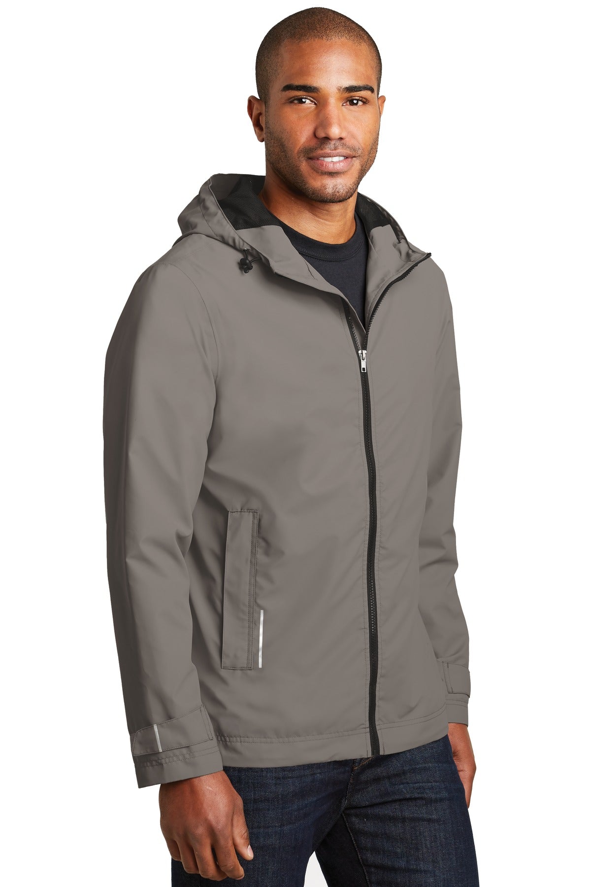 Northern Grey Port Authority Northwest Slicker. J7710 plain