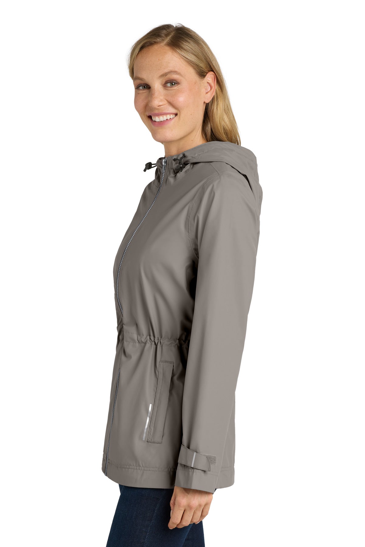 Northern Grey Port Authority Women's Northwest Slicker. L7710 plain