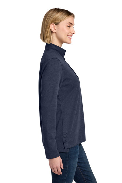 NvBlazerHt Brooks Brothers Women's Mid-Layer Stretch 1/2-Button BB18203 plain