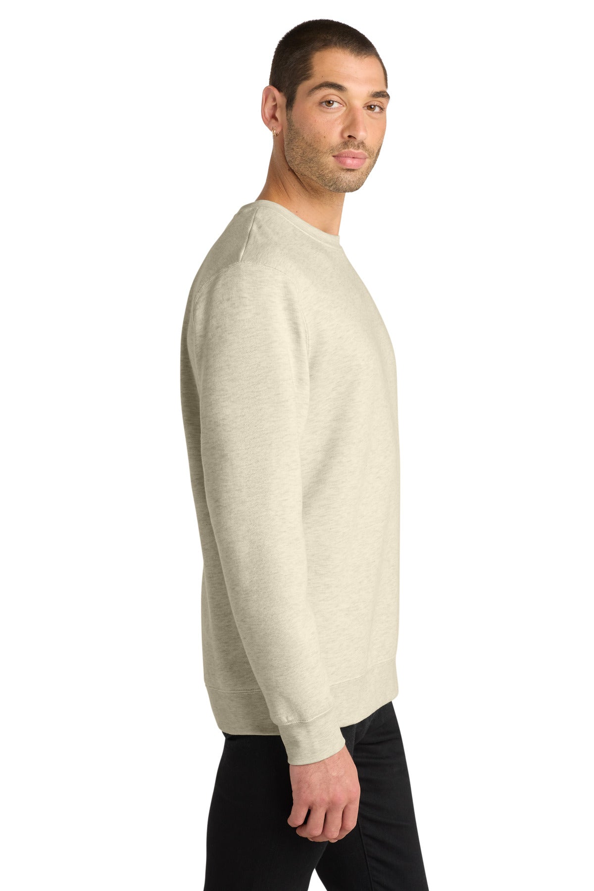 Oatmeal Hthr District V.I.T. Fleece Crew DT6104 plain