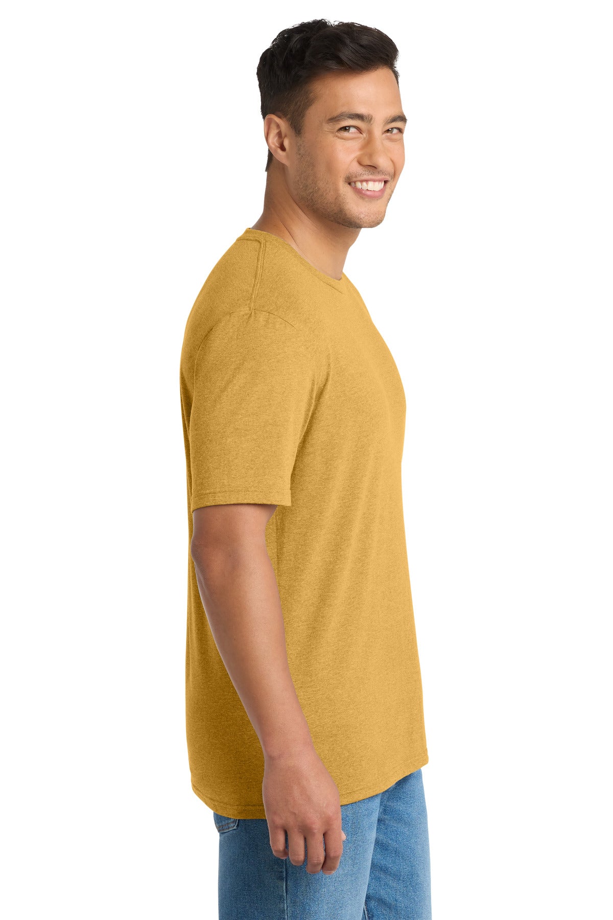 OchreYlwHr Port & Co Tri-Blend Tee. PC330 plain