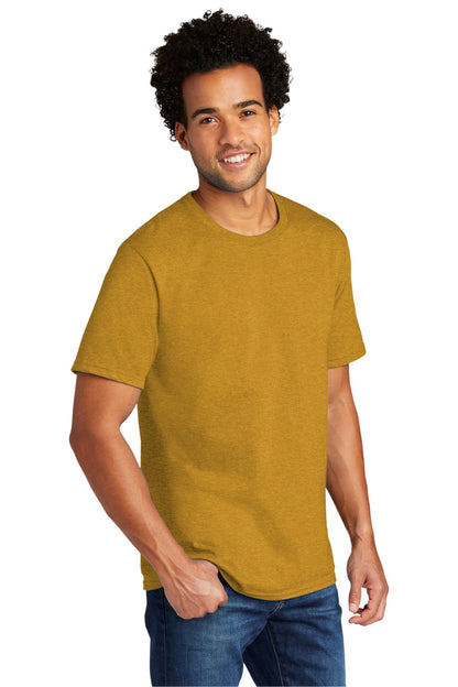 OchreYlwHr Port & Co Tri-Blend Tee. PC330 plain