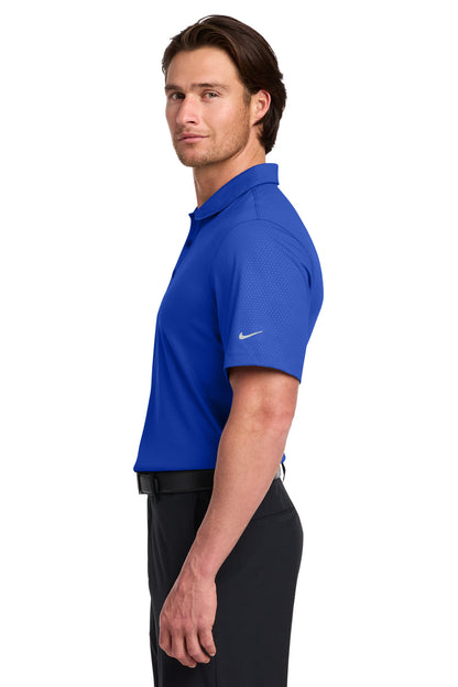 Old Royal Nike Dri-FIT Embossed Tri-Blade Polo. 838964 plain