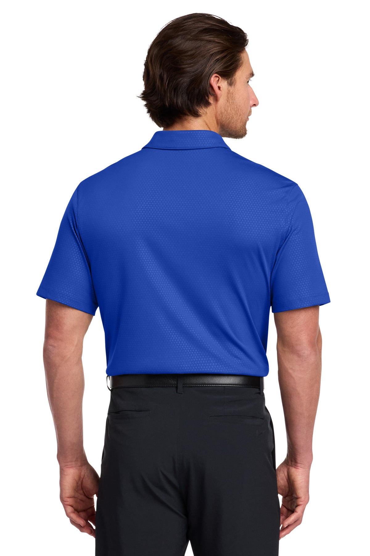 Old Royal Nike Dri-FIT Embossed Tri-Blade Polo. 838964 plain