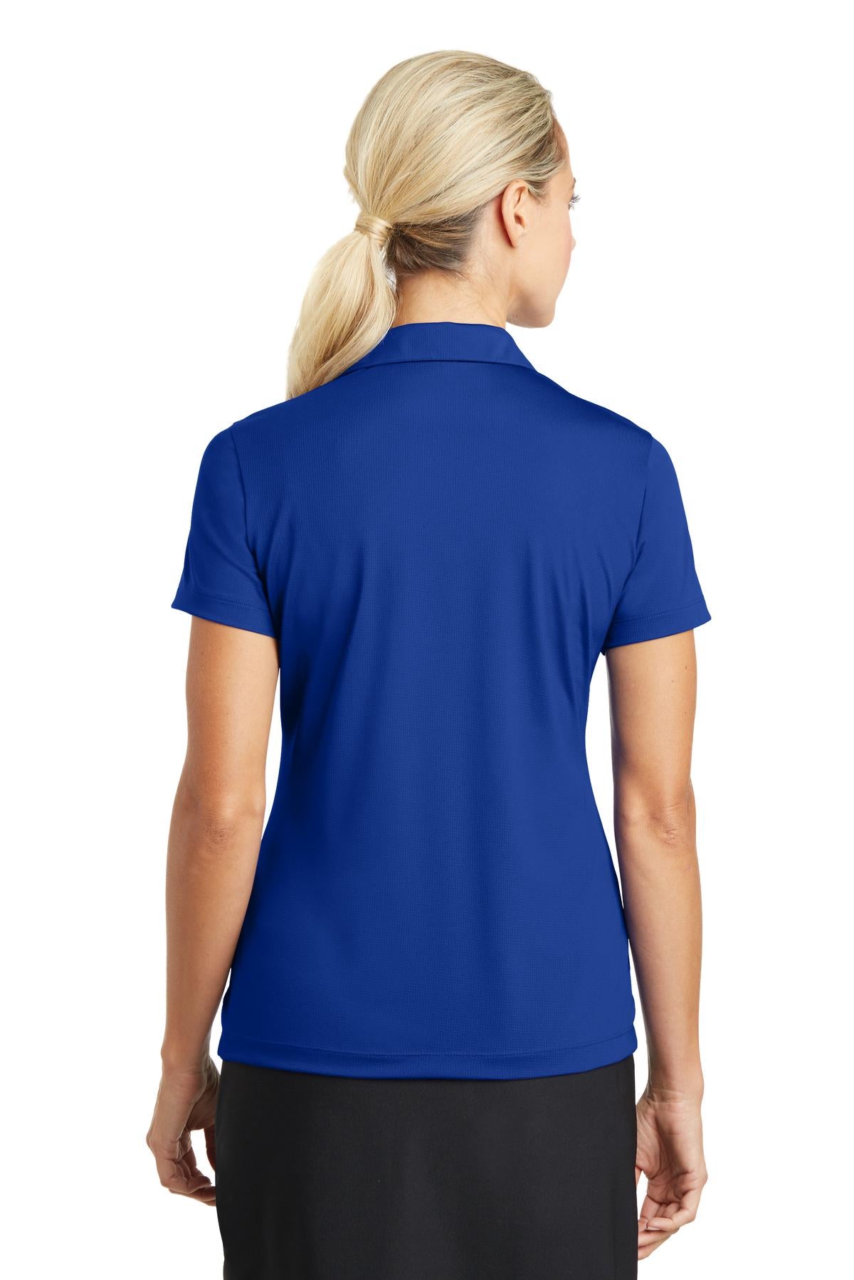 Old Royal Nike Women's Dri-FIT Vertical Mesh Polo. 637165 plain