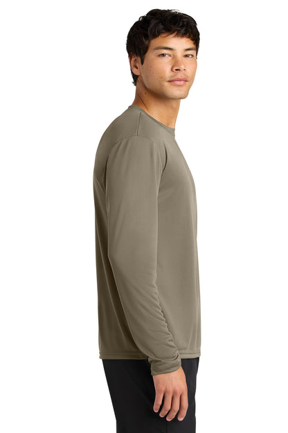 Olive A4 Cooling Performance Long Sleeve Tee A4N3165 plain