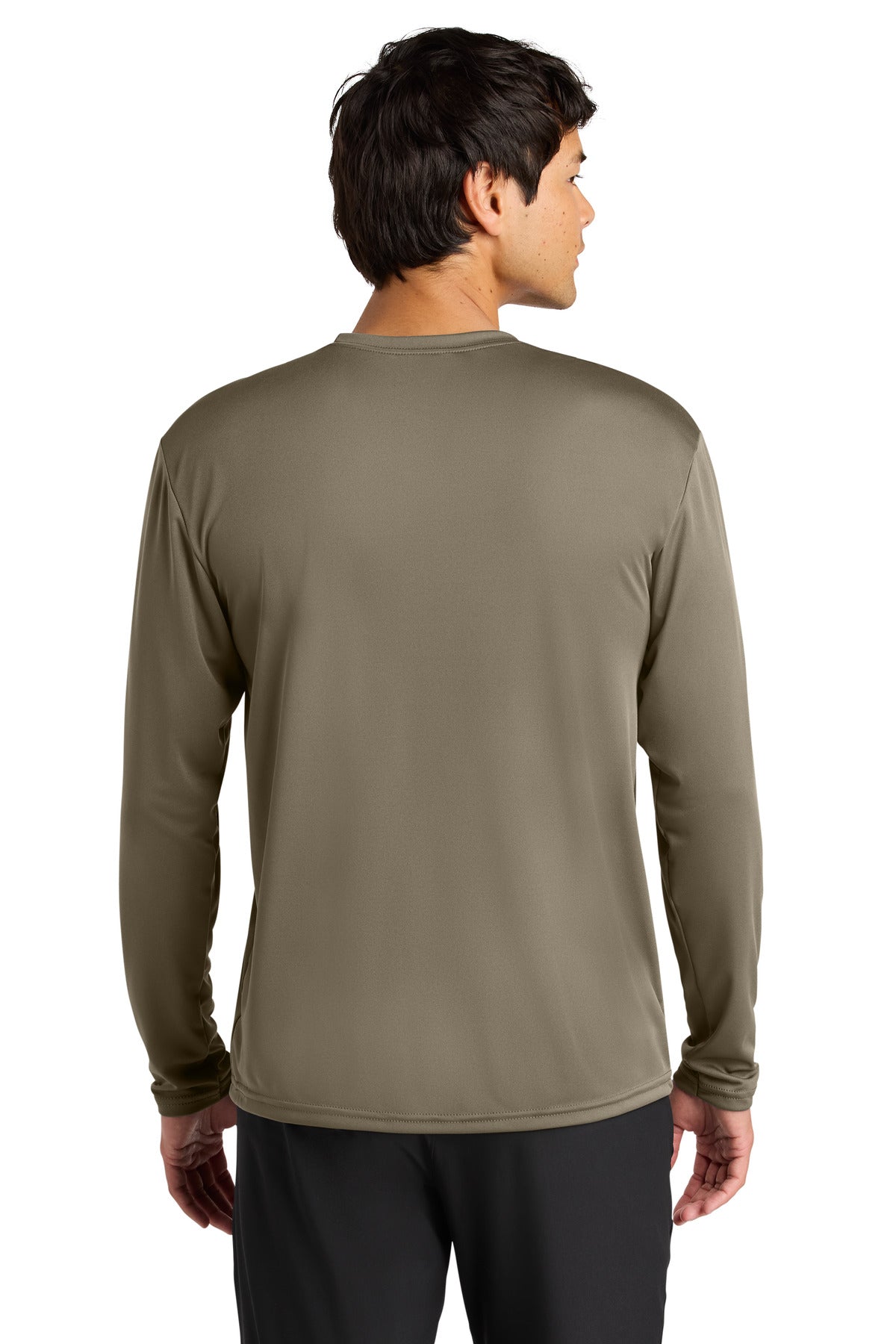 Olive A4 Cooling Performance Long Sleeve Tee A4N3165 plain
