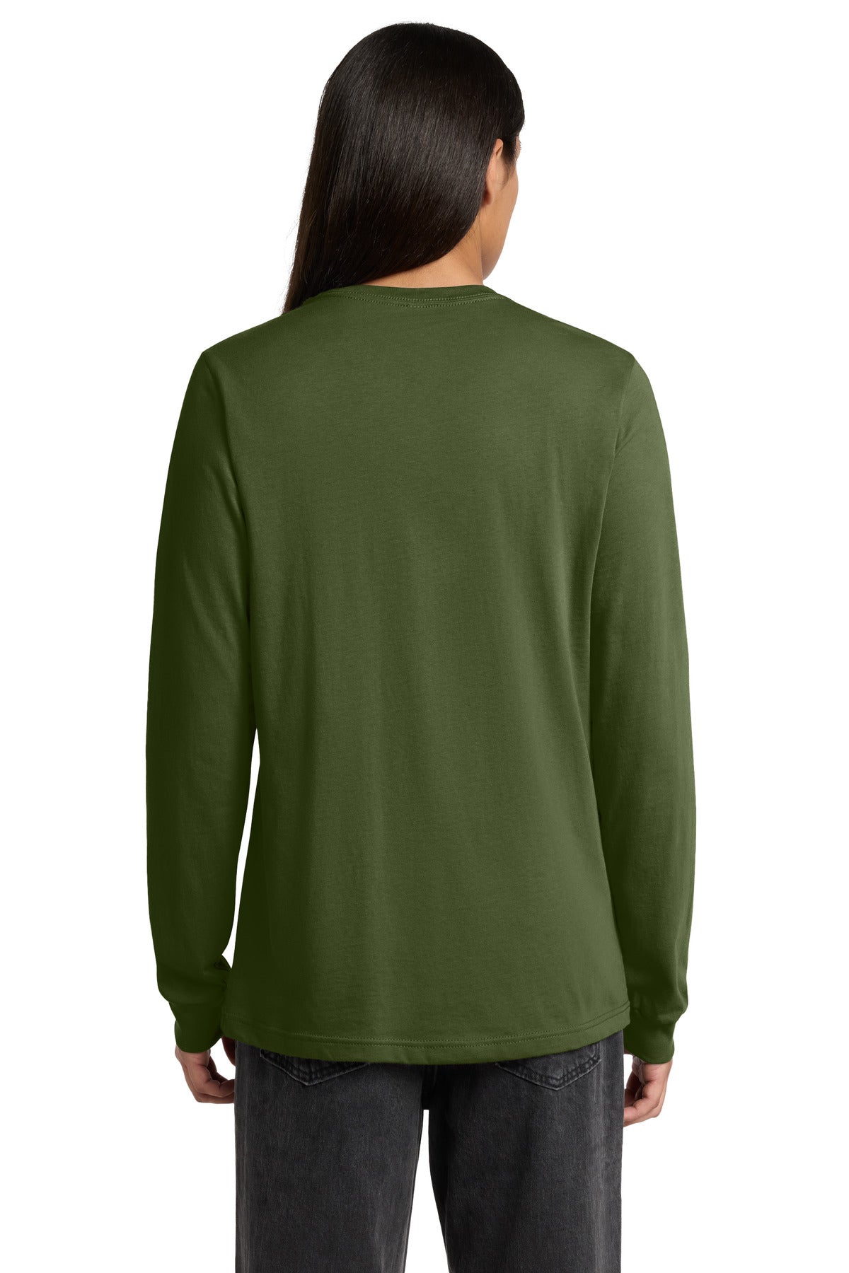 Olive BELLA+CANVAS Unisex Jersey Long Sleeve Tee. BC3501 plain