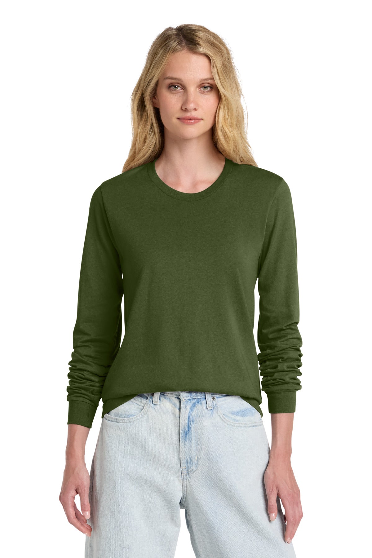 Olive BELLA+CANVAS Unisex Jersey Long Sleeve Tee. BC3501