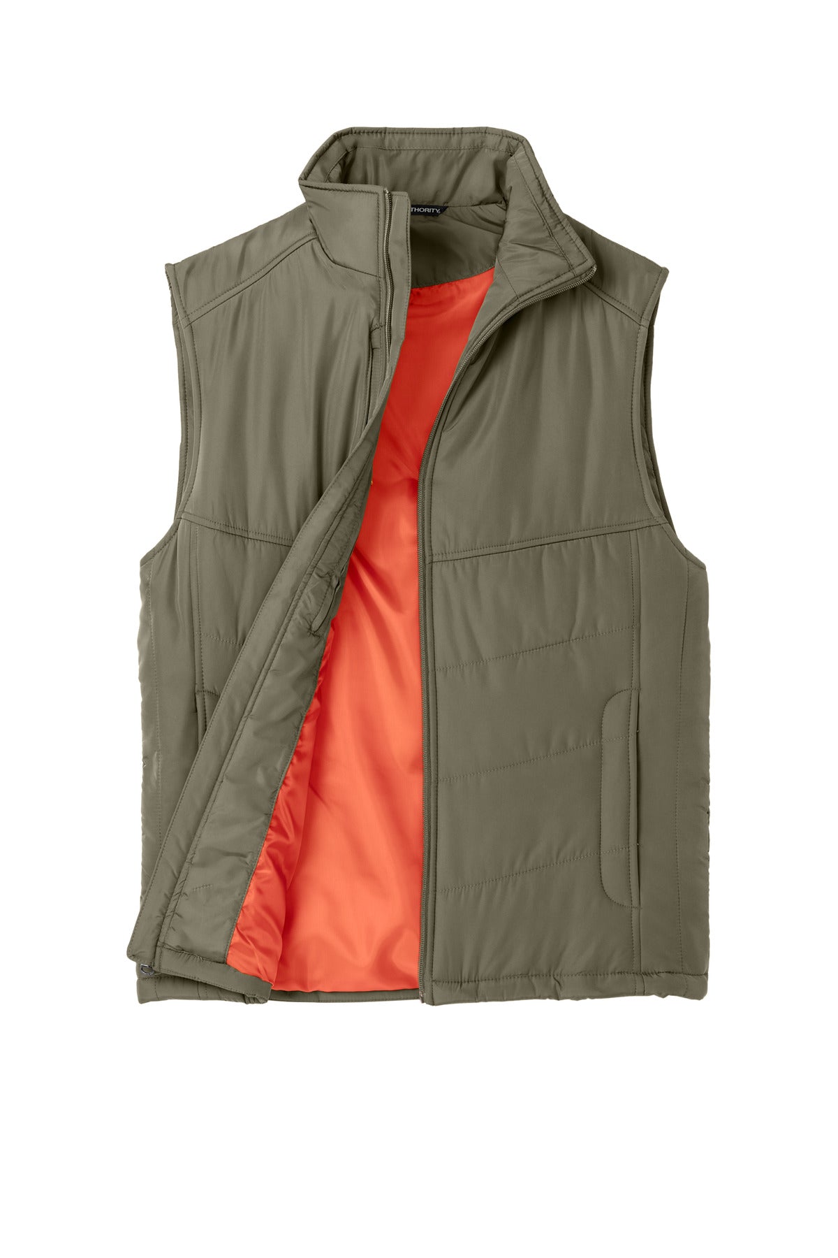 Olive Port Authority Puffy Vest. J709