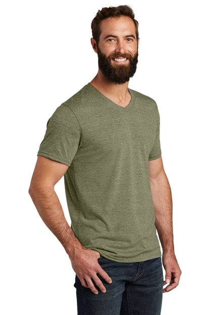 Olive You Grn Allmade Unisex Tri-Blend V-Neck Tee AL2014 plain